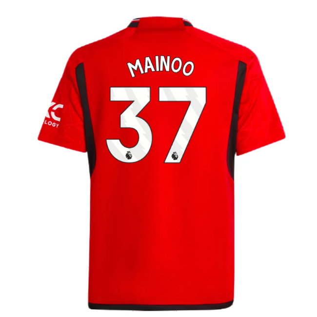 2023-2024 Man Utd Home Shirt (Kids) (Mainoo 37)