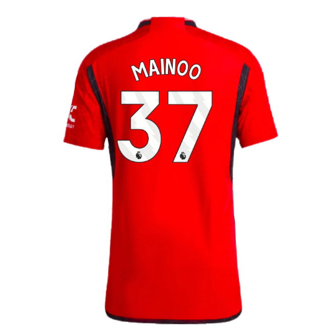 2023-2024 Man Utd Authentic Home Shirt (Mainoo 37)