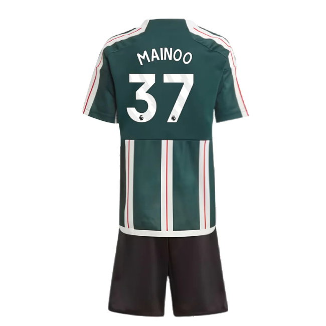 2023-2024 Man Utd Away Mini Kit (Mainoo 37)