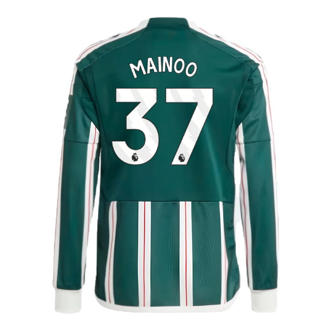 2023-2024 Man Utd Away Long Sleeve Shirt (Kids) (Mainoo 37)