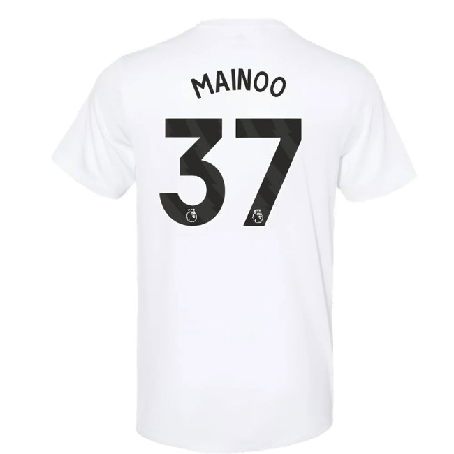 2023-2024 Man Utd Training Tee (White) (Mainoo 37)