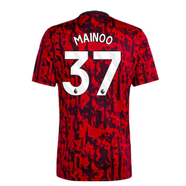 2023-2024 Man Utd Pre-Match Shirt (Red) (Mainoo 37)