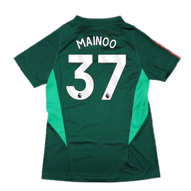 2023-2024 Man Utd Training Shirt (Green) - Ladies (Mainoo 37)