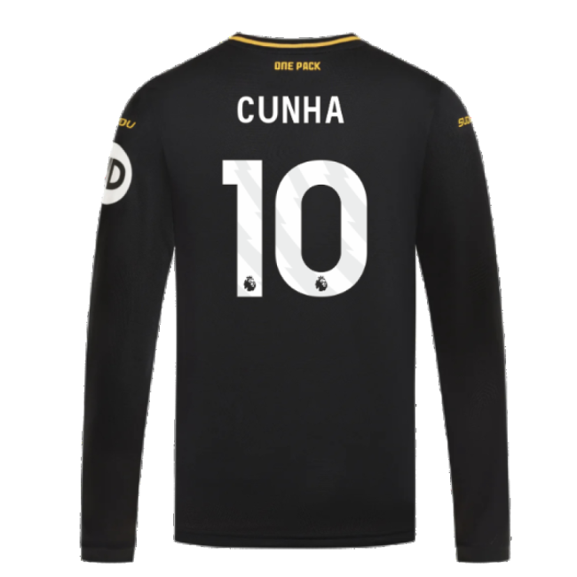 2024-2025 Wolves Long Sleeve Away Shirt (Cunha 10)