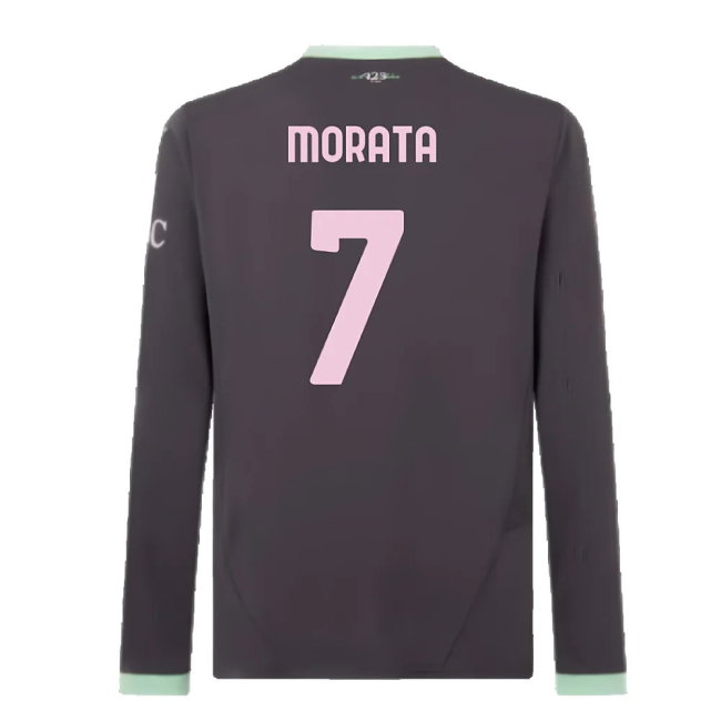 2024-2025 AC Milan Third Long Sleeve Shirt (Morata 7)