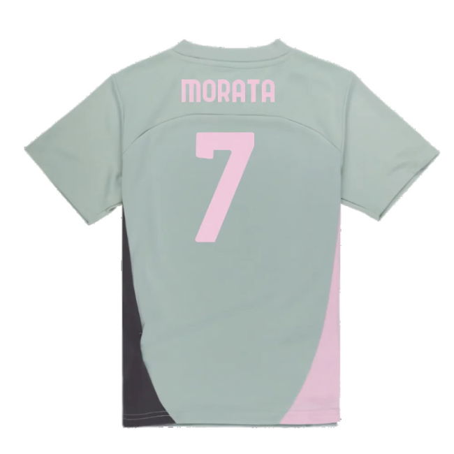 2024-2025 AC Milan Training Shirt (Green Fog) - Kids (Morata 7)