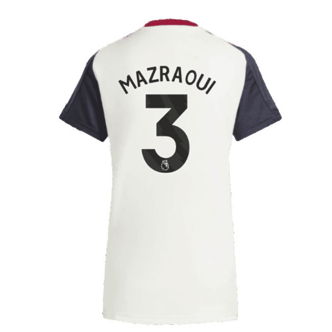 2025 Man Utd Training Jersey (Off White) - Womens (Mazraoui 3)