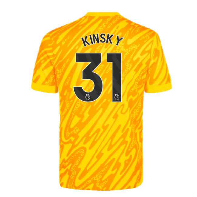 2024-2025 Tottenham Hotspur Goalkeeper Home Shirt (Yellow) (Kinsky 31)