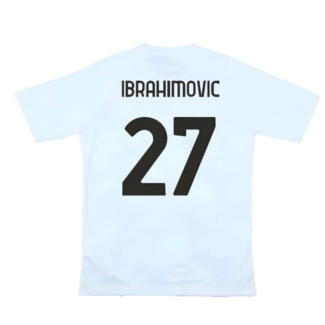 2024-2025 Lazio Pre-Match Jersey (White) (Ibrahimovic 27)