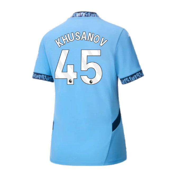 2024-2025 Man City Home Shirt (Womens) (Khusanov 45)