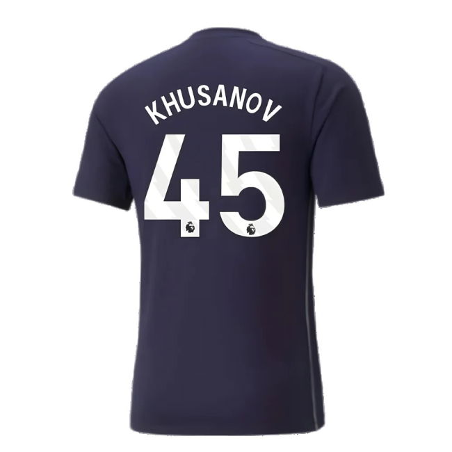 2024-2025 Man City Casuals Tee (Navy) (Khusanov 45)