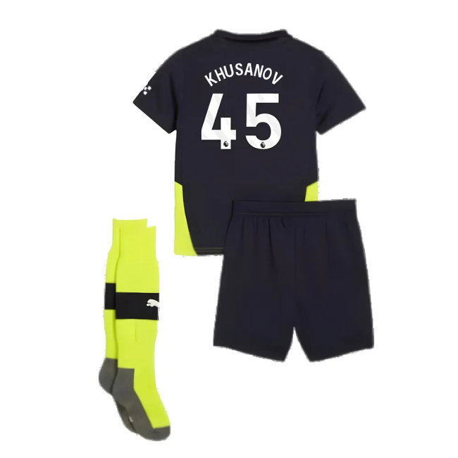 2024-2025 Man City Away Mini Kit (Khusanov 45)