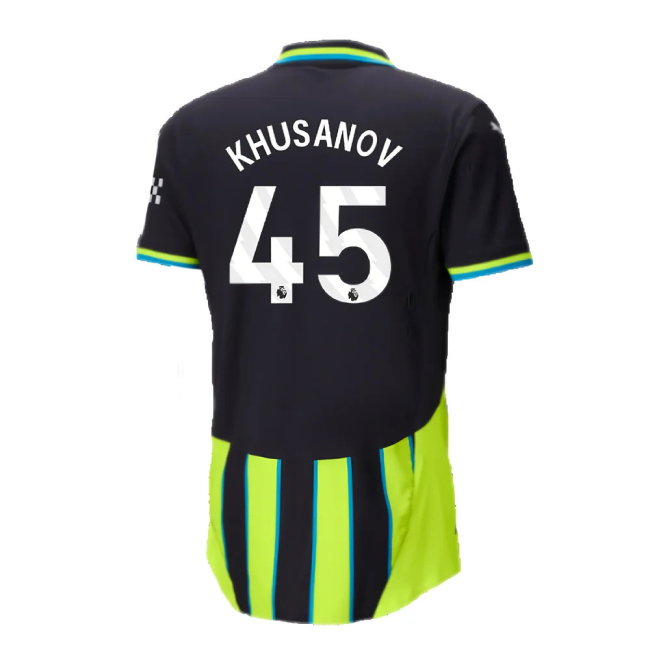 2024-2025 Man City Away Authentic Shirt w/packaging (Khusanov 45)