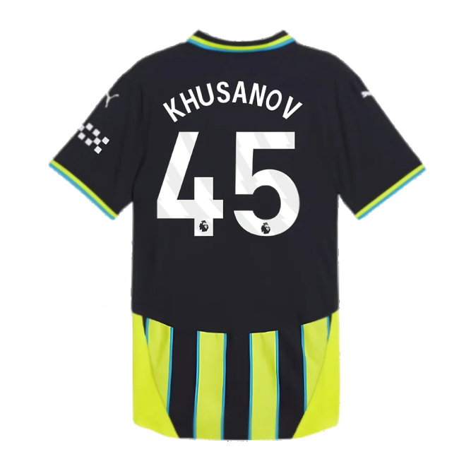 2024-2025 Man City Away Authentic Shirt (Khusanov 45)
