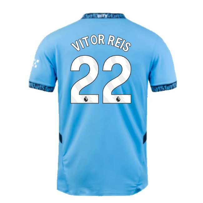 2024-2025 Man City Home Authentic Shirt (Vitor Reis 22)
