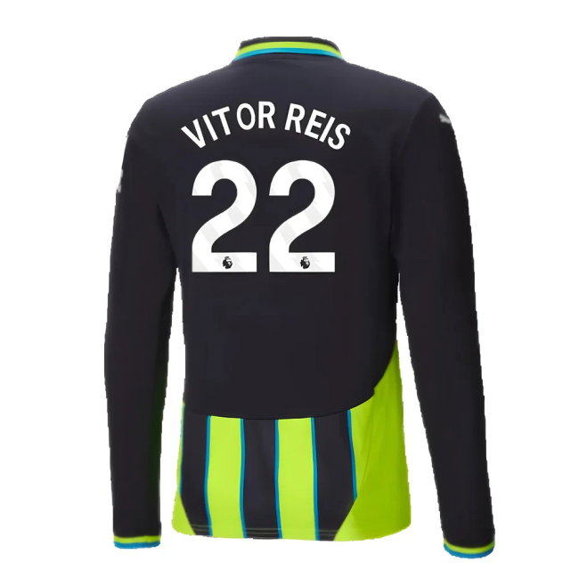 2024-2025 Man City Away Long Sleeve Shirt (Vitor Reis 22)