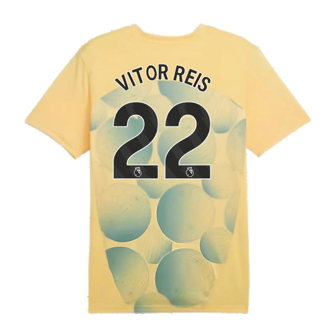 2024-2025 Man City Prematch SS Shirt (Flaxen) (Vitor Reis 22)