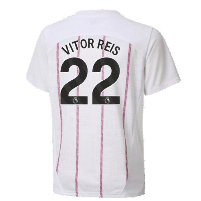 2024-2025 Man City Prematch SS Jersey (White) - Kids (Vitor Reis 22)