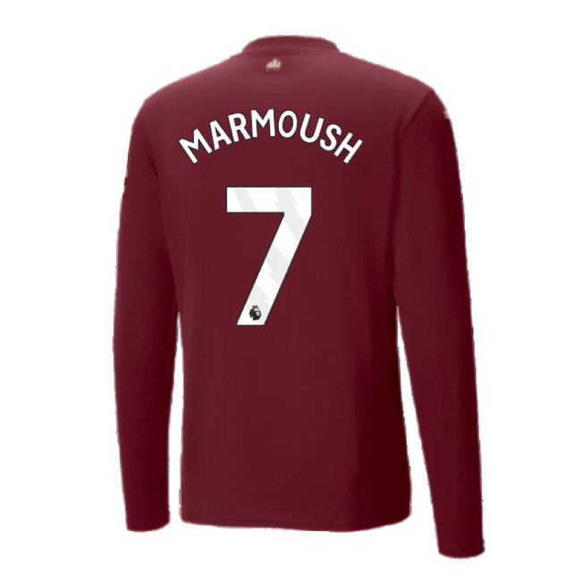 2024-2025 Man City Third Long Sleeve Shirt (Marmoush 7)