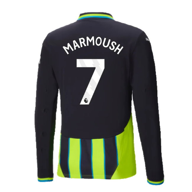 2024-2025 Man City Away Long Sleeve Shirt (Marmoush 7)