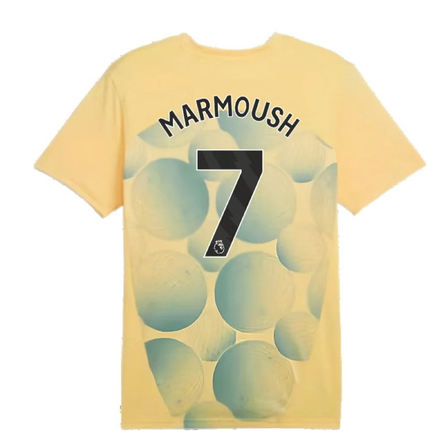 2024-2025 Man City Prematch SS Shirt (Flaxen) (Marmoush 7)
