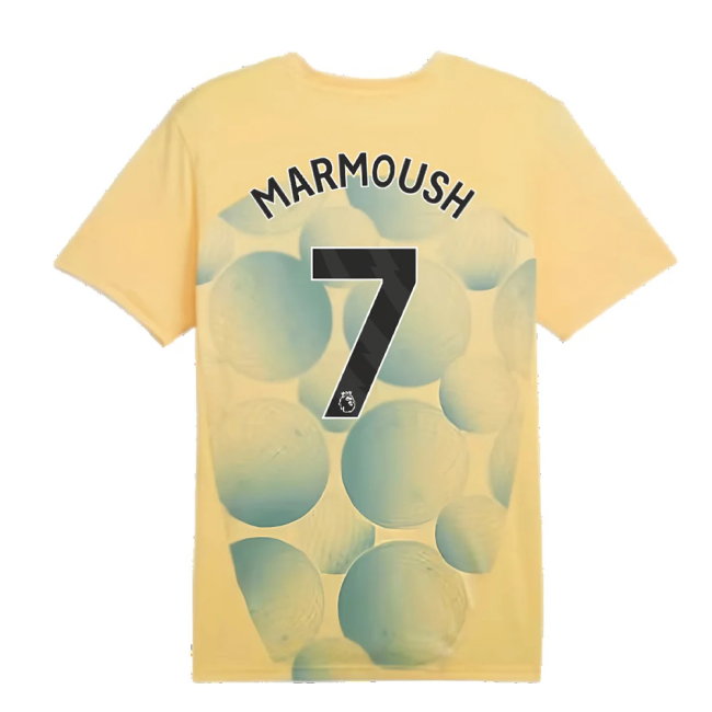2024-2025 Man City Prematch SS Shirt (Flaxen) - Kids (Marmoush 7)