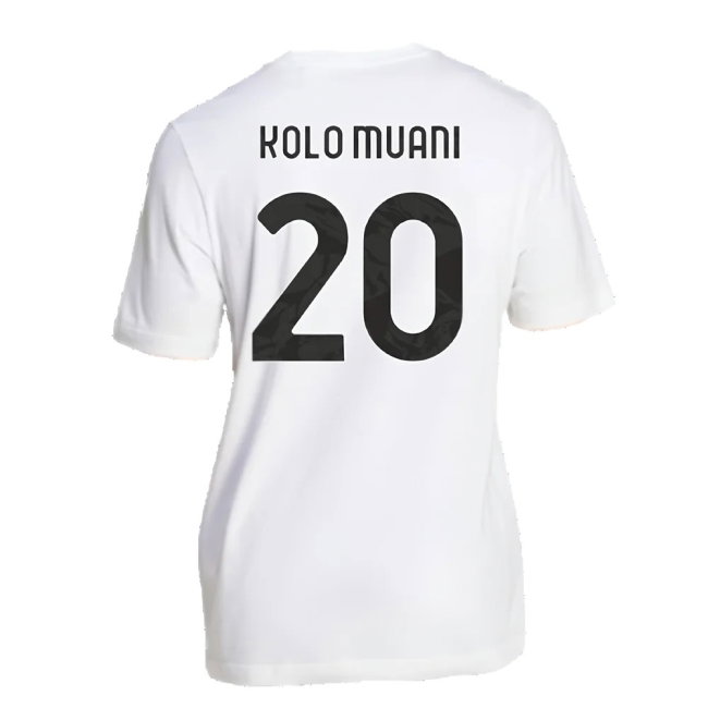 2024-2025 Juventus DNA Graphic Tee (White) (Kolo Muani 20)