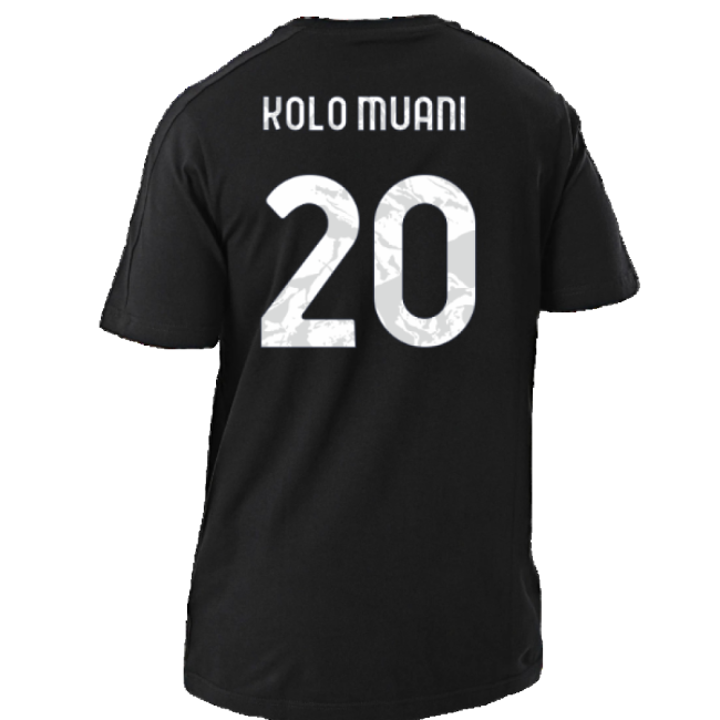 2024-2025 Juventus DNA Tee (Black) (Kolo Muani 20)