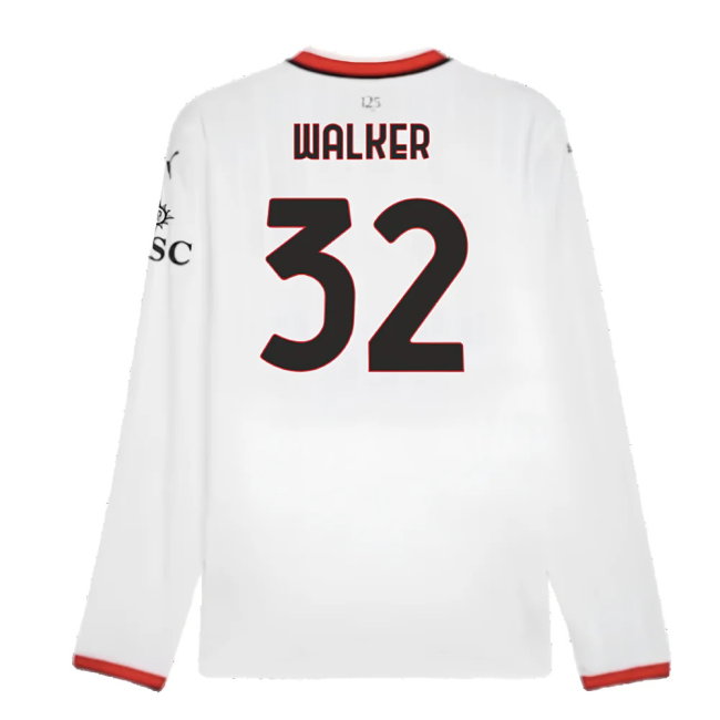2024-2025 AC Milan Away Long Sleeve Shirt (Walker 32)