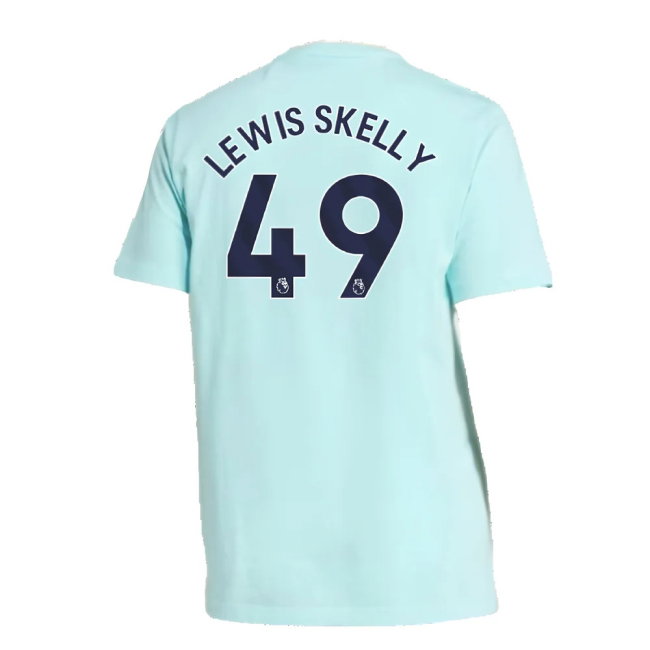 2024-2025 Arsenal Seasonal Tee (Clear Aqua) (Lewis Skelly 49)