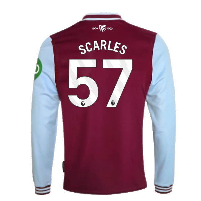 2024-2025 West Ham Long Sleeve Home Shirt (Kids) (Scarles 57)
