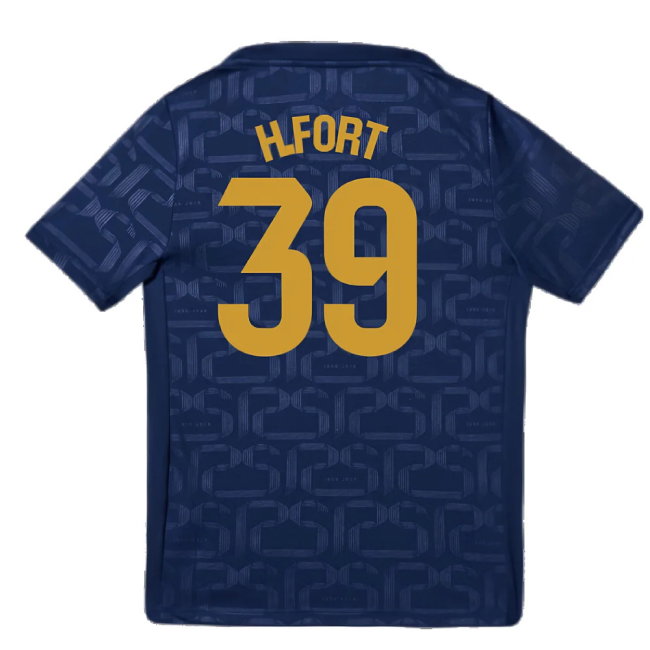 2024-2025 Barcelona Pre-Match Training Shirt (Navy) - Kids (H.Fort 39)