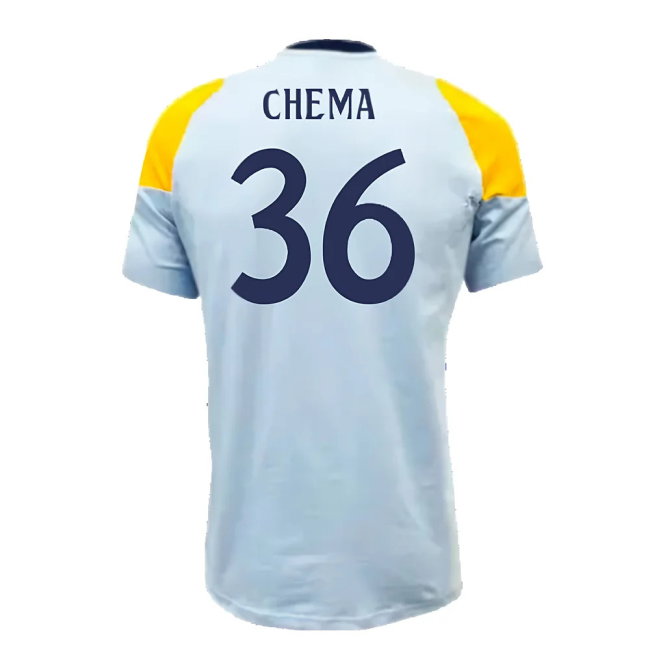 2024-2025 Real Madrid Training Tee (Glow Blue) (Chema 36)