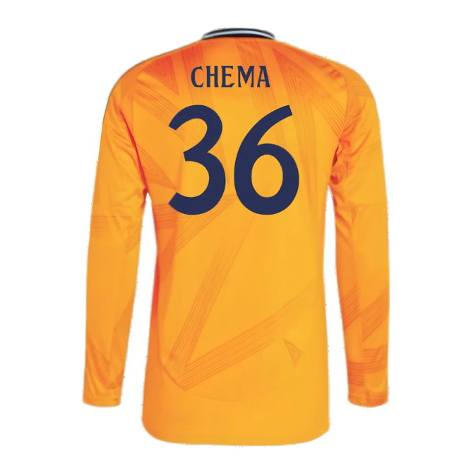 2024-2025 Real Madrid Long Sleeve Away Shirt (Chema 36)