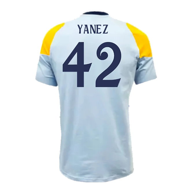2024-2025 Real Madrid Training Tee (Glow Blue) (Yanez 42)