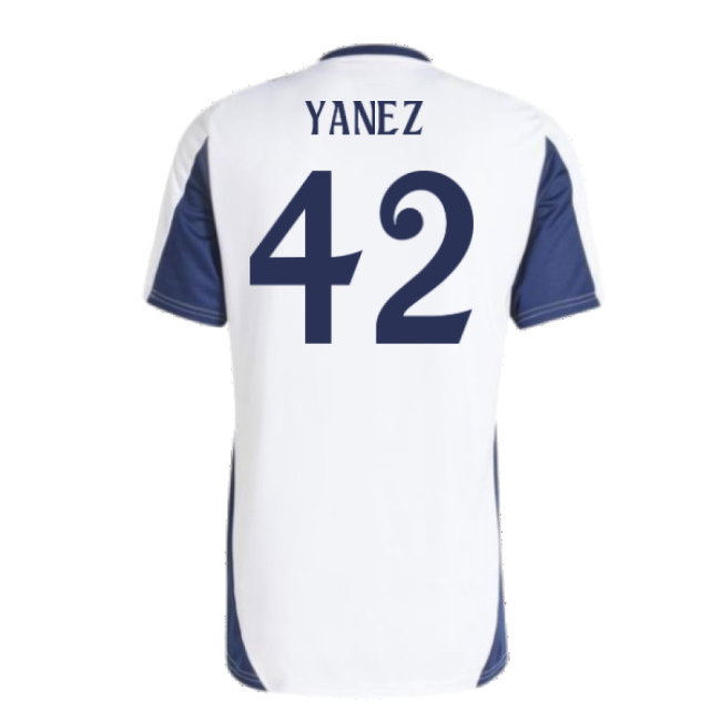 2024-2025 Real Madrid Training Tee (White) (Yanez 42)