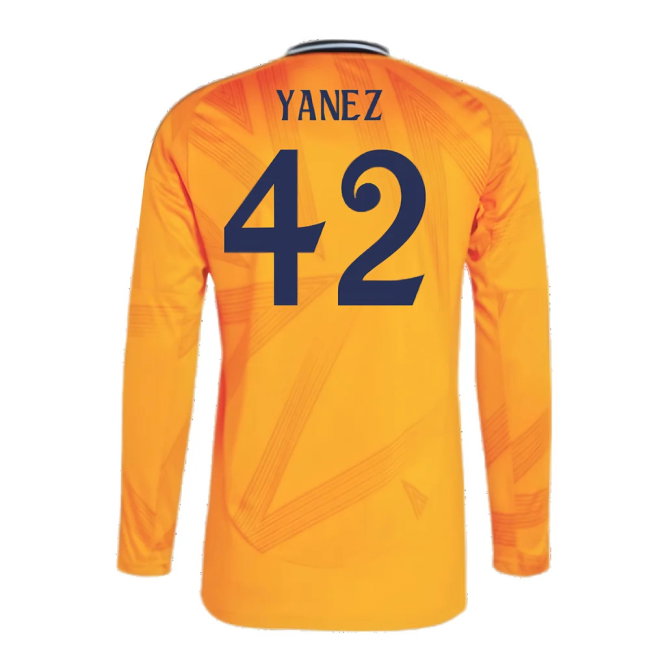 2024-2025 Real Madrid Long Sleeve Away Shirt (Yanez 42)