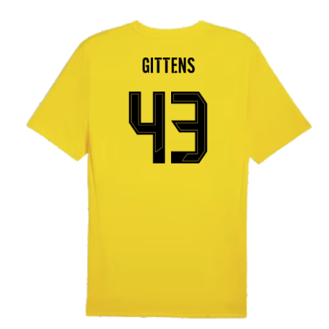 2024-2025 Borussia Dortmund Training Shirt (Yellow) (Gittens 43)