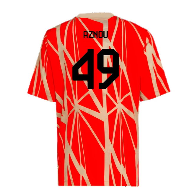 2024-2025 Bayern Munich Pre-Match Shirt (Red) (Aznou 49)