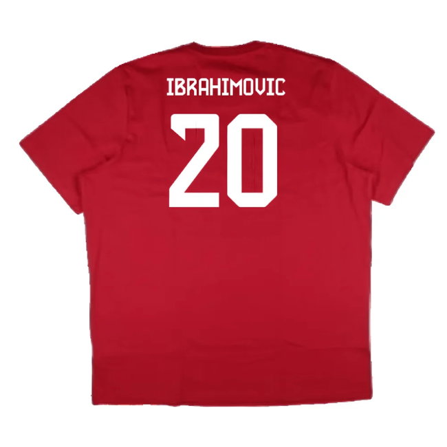 2024-2025 Bayern Munich DNA Graphic Tee (Red) (Ibrahimovic 20)