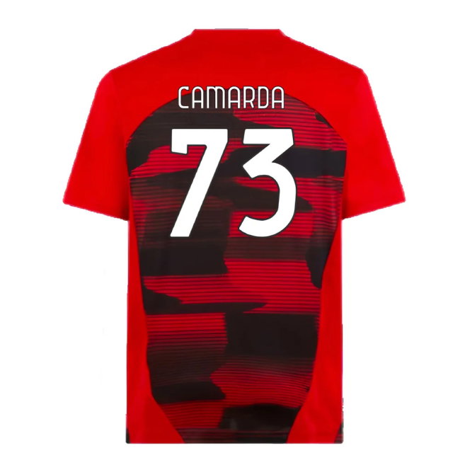 2024-2025 AC Milan Prematch SS Shirt (Red) (Camarda 73)