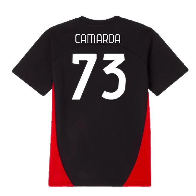 2024-2025 AC Milan Training Shirt (Black) - Kids (Camarda 73)