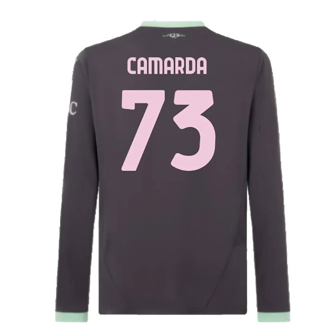 2024-2025 AC Milan Third Long Sleeve Shirt (Camarda 73)