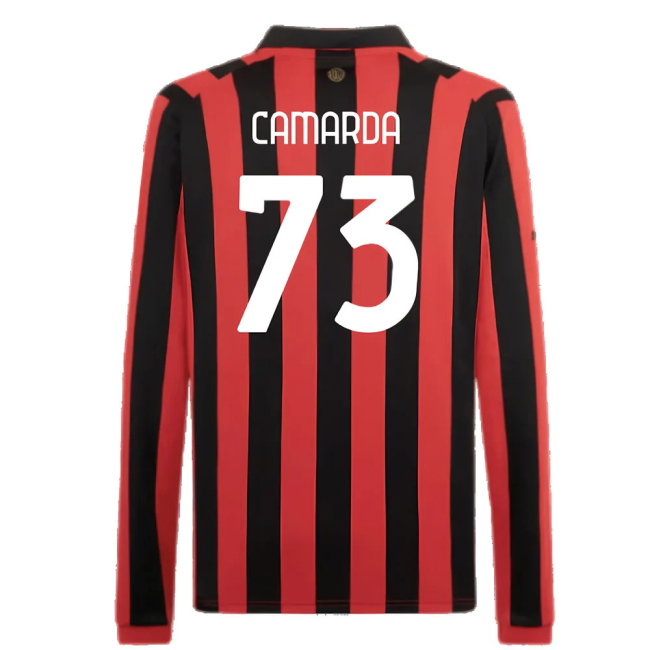 AC Milan 125th Authentic Shirt LS (Black-Red) (Camarda 73)