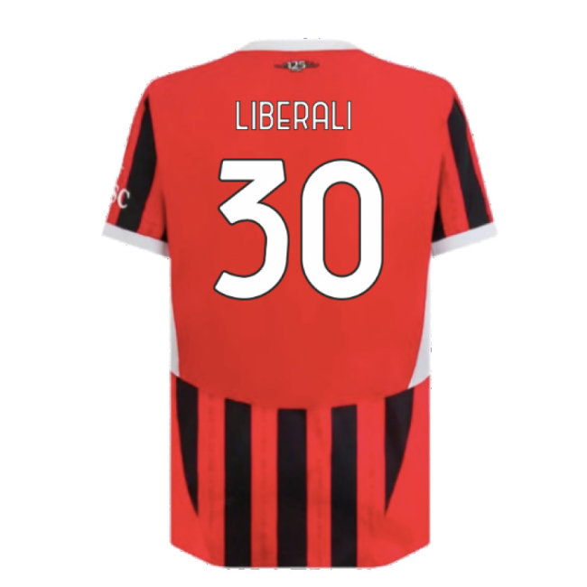 2024-2025 AC Milan Home Authentic Shirt (Liberali 30)