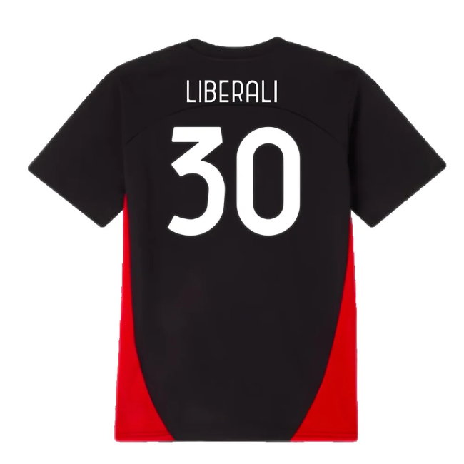 2024-2025 AC Milan Training Shirt (Black) - Kids (Liberali 30)