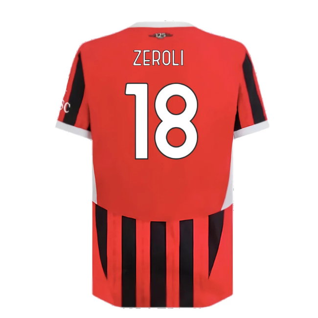 2024-2025 AC Milan Home Authentic Shirt (Zeroli 18)