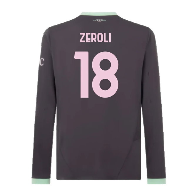 2024-2025 AC Milan Third Long Sleeve Shirt (Zeroli 18)