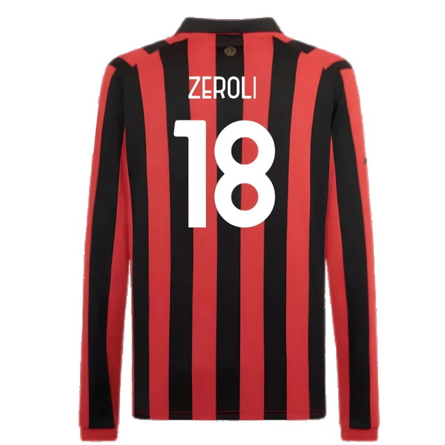 AC Milan 125th Authentic Shirt LS (Black-Red) (Zeroli 18)