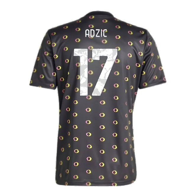 2024-2025 Juventus Pre-Match Shirt (Black) (Adzic 17)